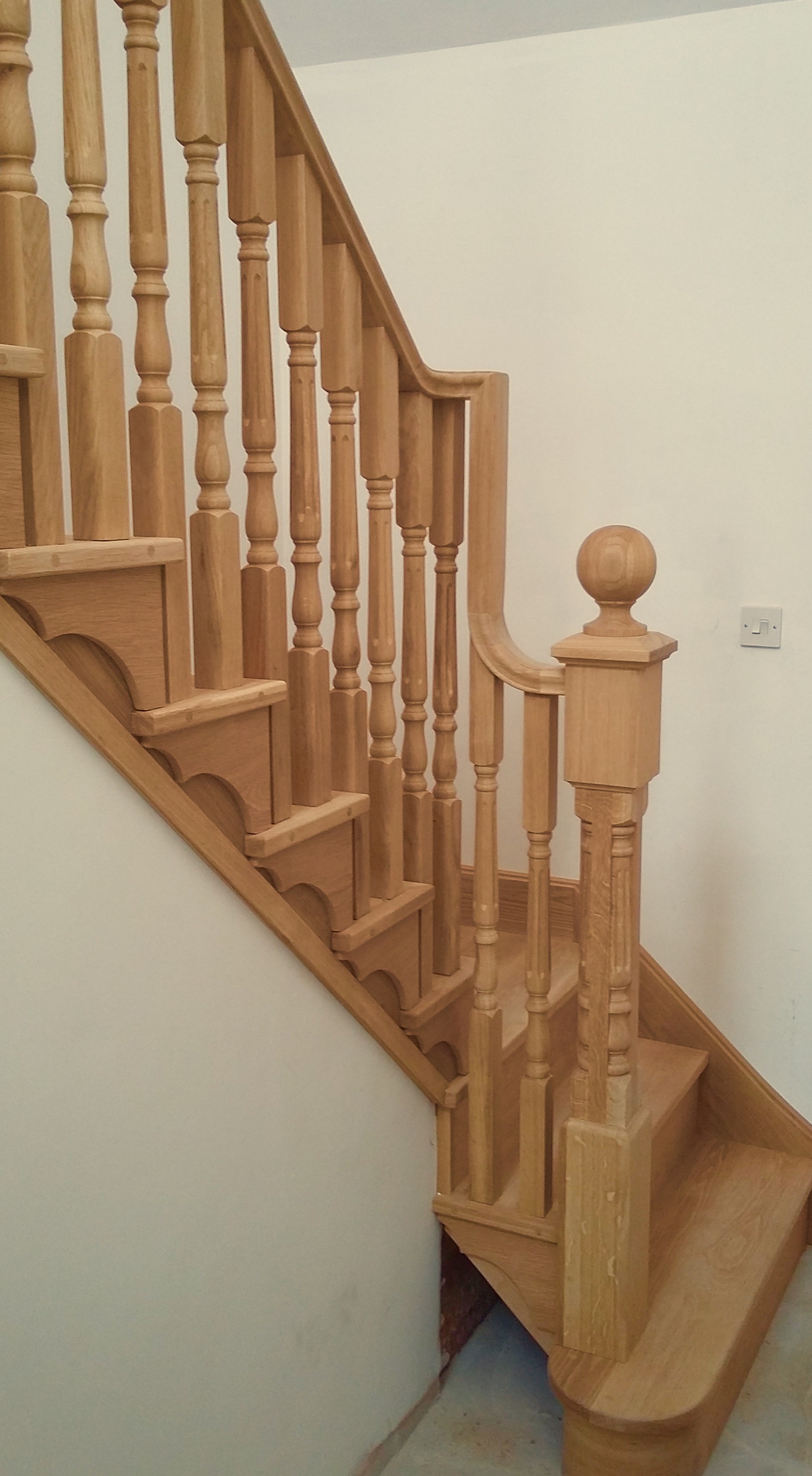 Oak fluted spindles